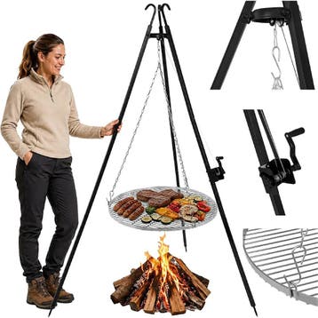 Kaminer Driepoot tuinbarbecue 190 cm met roestvrijstalen..., Ophalen of Verzenden, Nieuw