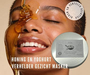 Handgemaakte bio glans gezicht masker met honing en yoghurt, Nieuw