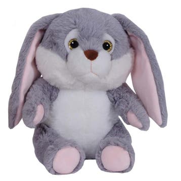 Grijs konijn knuffel - pluche - 24 cm - flaporen, Verzenden, Nieuw