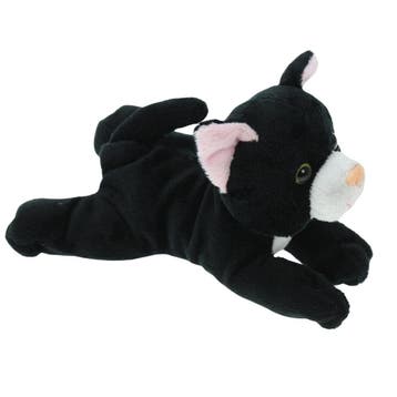 Cornelissen lapjes kat knuffel - zwart/wit - 17 cm - pluche, Verzenden, Nieuw