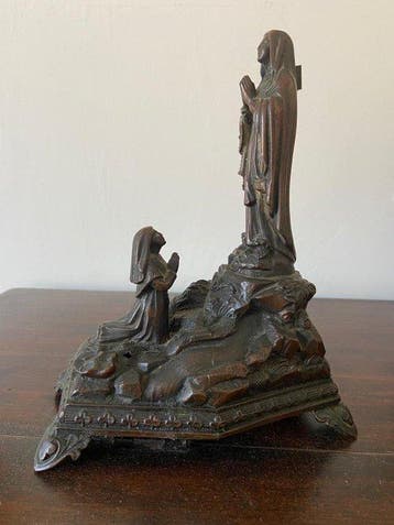 Beeld, Madonna di Lourdes - 21.5 cm - Brons