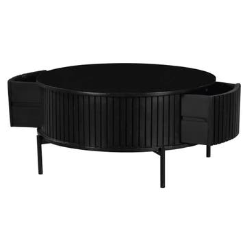 Salontafel Madison Black | 80 cm | Rond | Starfurn, Ophalen of Verzenden, Nieuw