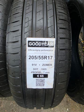 205/55r17 91V Goodyear Demo Banden Dot25, Ophalen, Nieuw, 17 inch, 205 mm