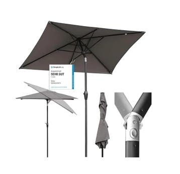 Sekey Aluminium rechthoekige parasol met zwengel en knikm..., Verzenden, Nieuw