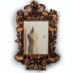 Grote formaat Italiaans barok spiegel  hout geneden lijst ve, Antiek en Kunst, Antiek | Spiegels, Ophalen of Verzenden