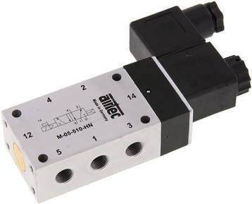 5/2 G1/8 Magneetventiel 12V DC 2-10bar/28-140psi Airtec, Verzenden, Nieuw