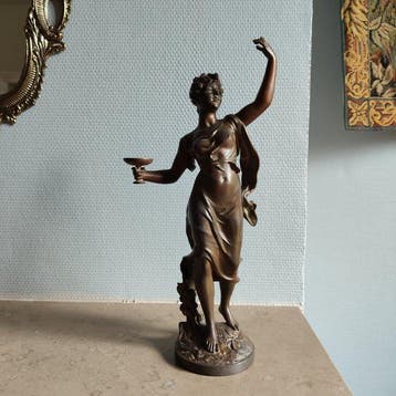 Emile Bruchon (1806-1895) - sculptuur - 40 cm - Zinklegering