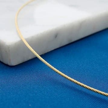 Gouden kabelcollier; 14 karaat; 45,5 cm (Ketting), Ophalen of Verzenden, Gebruikt, Goud, Goud