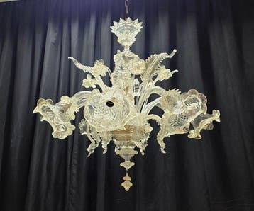 Kroonluchter - Fiorito - Muranoglas - 8 lampen