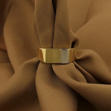 Bicolor gouden heren zegelring, Gebruikt, 19 tot 20, Heer, Ophalen of Verzenden