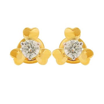 Oorbellen - 14 karaat Geel goud - 0.37ct. tw. Diamant, Nieuw