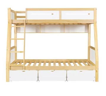 Kinderstapelbed met 3 Lades en Trap – 90x200 en 120x200 cm, Verzenden, Nieuw