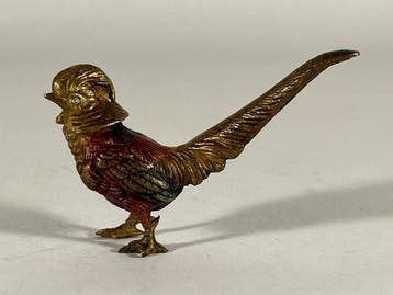 Beeldje - Mountain Rooster Vienna Bronze - Koud geverfd