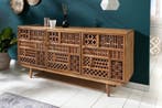 Massief dressoir MARRAKESCH 160 cm mangohout met boho-stijl, Huis en Inrichting, Kasten | Dressoirs, Ophalen of Verzenden, Nieuw