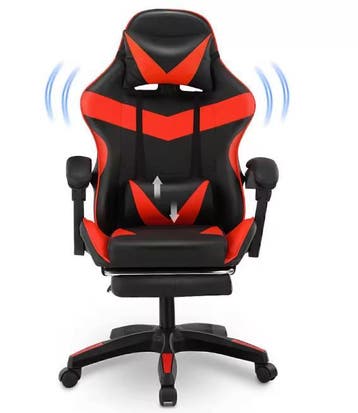 Nieuwe Gamingstoel met Voetsteun – Ergonomisch Design Rood, Huis en Inrichting, Bureaustoelen, Verzenden, Nieuw, Ergonomisch, Bureaustoel