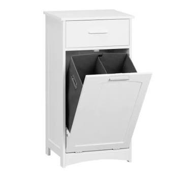 Witte badkamerkast met wasmand 42x82x30 cm, Verzenden, Nieuw