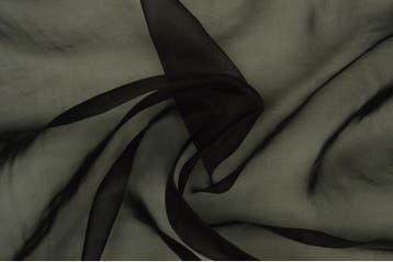 15 meter organza stof - Zwart, 120 cm of meer, Zwart, Ophalen of Verzenden, Polyester