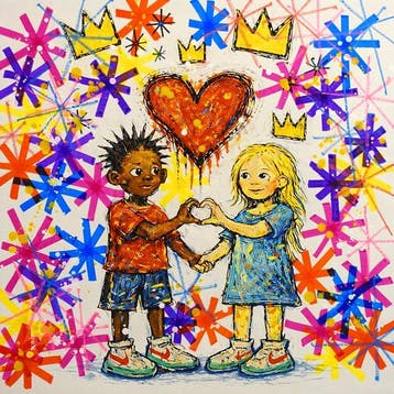 Golden Boy (2000) - “LOVE HAS NO COLOR” - Original painting