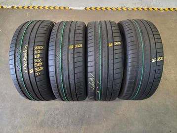 235/45/18 98Y TO MICHELIN ZOMERBANDEN 6,1MM PROFIEL 4X, Auto-onderdelen, Ophalen, 18 inch, Gebruikt, 235 mm