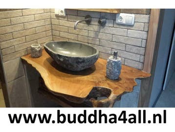 Riviersteen tandenborstelhouder, natuursteen beker, badkamer, Ophalen of Verzenden, Nieuw, Overige kleuren, Overige typen