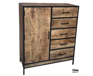 Ladenkast Mango Metaal | 120 cm hoog, Ophalen of Verzenden, Nieuw