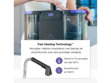 Motionflow Tapijtreiniger PRO - Stoomreiniger - 1700W -, Verzenden, Nieuw