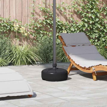 vidaXL Parasolvoet gevuld met zand/water 15 L zwart, Verzenden, Nieuw, Minder dan 1 meter, Parasolvoet