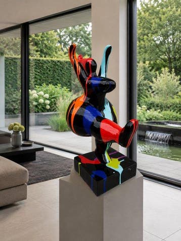 Beeld, abstract beeld (handmade) - 50 cm - polyresin