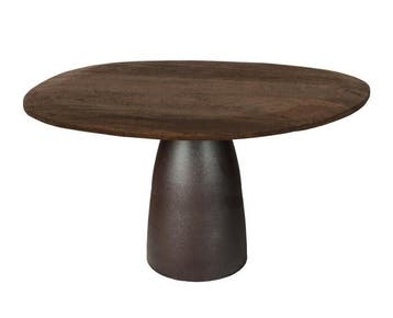 Eettafel Brix Marron organisch mangohout 140x120x76 cm -, Ophalen of Verzenden, Nieuw