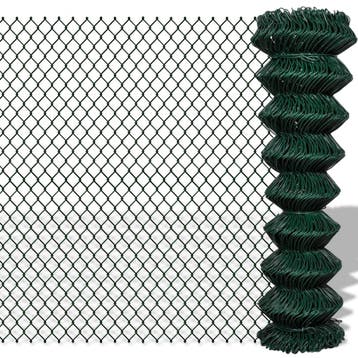 vidaXL Gaashek 1,5x15 m staal groen, Verzenden, Nieuw, IJzer, 1 tot 2 meter