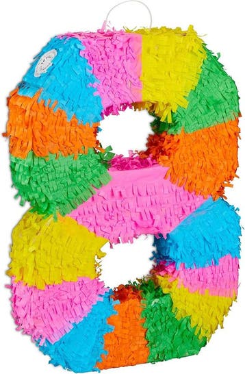 Cijfer Pinata 8 - Papier | Laatste Stuk!, Ophalen of Verzenden, Nieuw, Feestartikel, Verjaardag