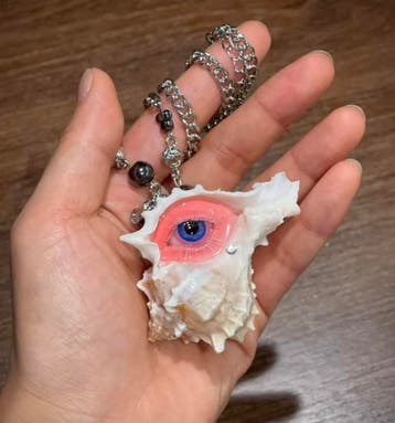 Schelp Oog Ketting - Obscuur Fantasy Sieraad, Ophalen of Verzenden, Nieuw