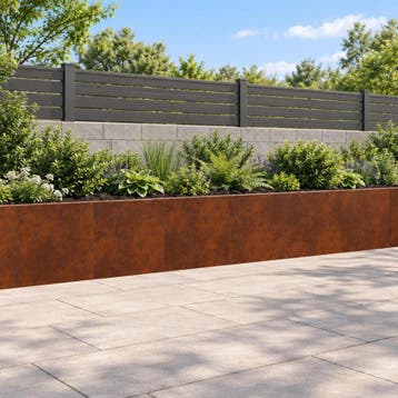 vidaXL Keerwand 6 st 40 x 12 x 50 cm weervast staal, Verzenden, Nieuw