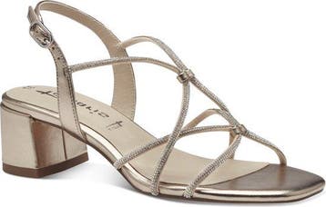 Tamaris Sandalen met hak goud Synthetisch - Dames - Maat 36, Kleding | Dames, Schoenen, Verzenden, Nieuw