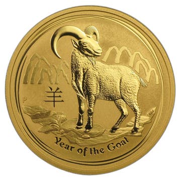 Gouden Lunar III Year of the Goat 2015 1 troy ounce, Verzenden