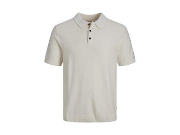 Veiling - Jack &amp; Jones Sandri Knit Polo Cloud Dancer - S, Kleding | Heren, T-shirts, Nieuw