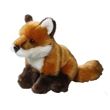 Pluche zittende vos knuffel - 17 cm - knuffelvos, Verzenden, Nieuw