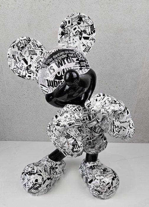 ArtBrut by Ann - Mickey ILY - black&withe - edycja, Antiek en Kunst, Kunst | Designobjecten