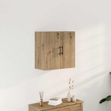 vidaXL Wandkast 60 x 31,5 x 60 cm Bewerkt hout Artisan Eiken, Huis en Inrichting, Kasten | Overige, Verzenden, Nieuw