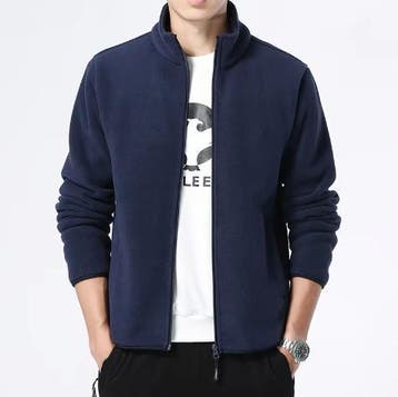 Heren Winterjas Fleece Gevoerd Winddicht Warm Wandeljack, Verzenden, Nieuw