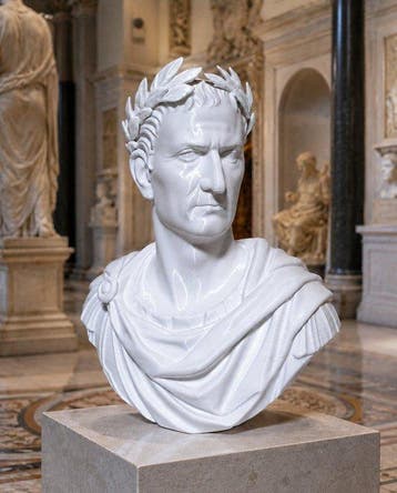 Buste, Busto, Giulio Gaio Cesare collezione storica Bianco -
