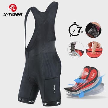 X-TIGER Heren Fietsbibshort met 5D Gel Padding en Zakken - C, Verzenden, Nieuw