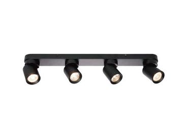 Veiling - 4x GU10 Opbouwspot Armatuur 4 cilinder zand zwart, Nieuw