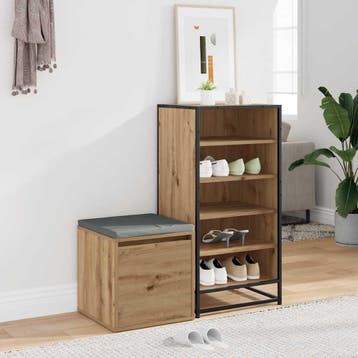 vidaXL Opbergbox met lade 40,5x40x40 cm bewerkt hout, Kinderen en Baby's, Kinderkamer | Commodes en Kasten, Verzenden, Nieuw