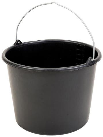 Merkloos Emmer - 12 liter - zwart, Ophalen of Verzenden