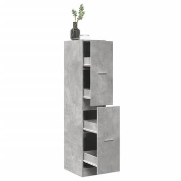 vidaXL Apothekerskast 30x41x144,5 cm bewerkt hout betongrijs, Huis en Inrichting, Kasten | Overige, Verzenden, Nieuw