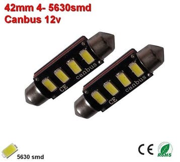 2x 12v Canbus 42mm 4x 5630SMD (120 lumen), Verzenden, Nieuw