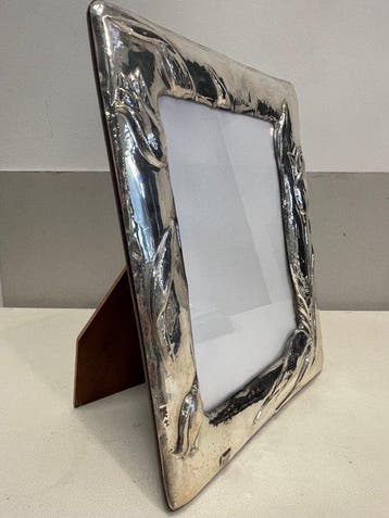 BR - Lijst - Hout, Zilver - floreaal patroon