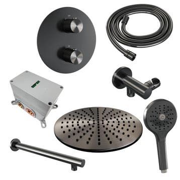 Brauer Gunmetal Carving Thermostatische Regendoucheset, Ophalen of Verzenden, Nieuw