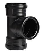 Pipelife Master3+ geluidsarm t-stuk 110x50 87,5gr 3xm Zwart, Doe-het-zelf en Verbouw, Buizen en Afvoer, Ophalen of Verzenden, Nieuw